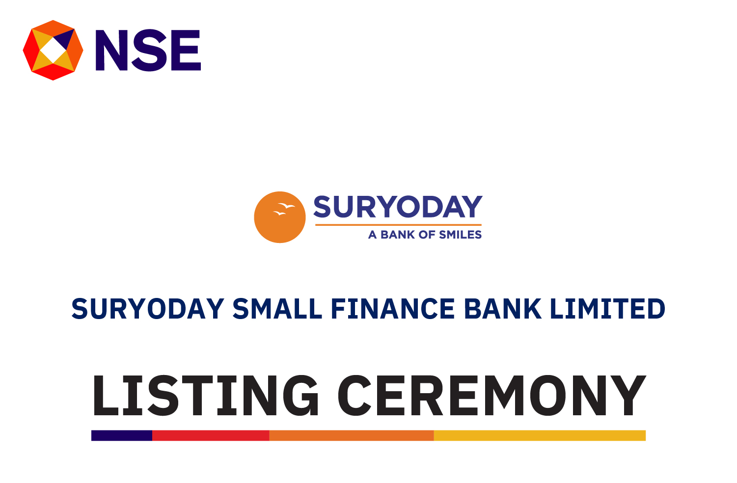 Listing Ceremony of Suryoday Small Finance Bank Limited