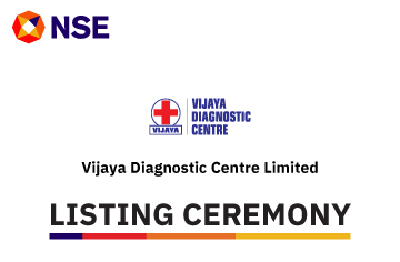 Banner of Listing Ceremony of Vijaya Diagnostic Centre Limited