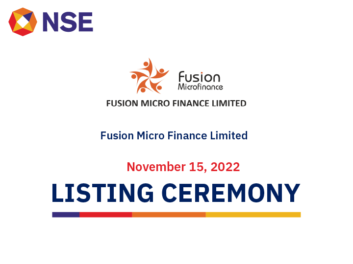 Listing Ceremony of Fusion Micro Finance Limited