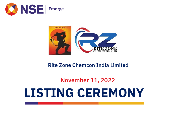 Listing Ceremony of Rite Zone Chemcon India Limited