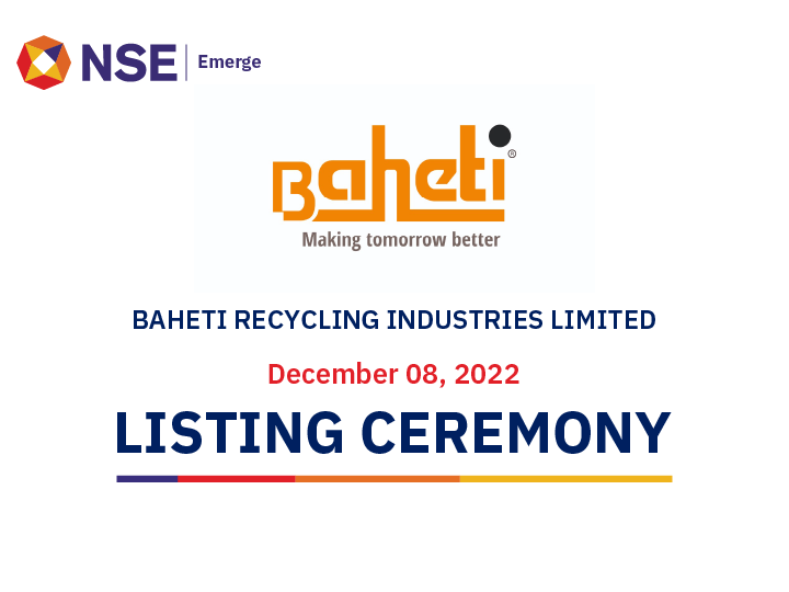 Listing Ceremony of Baheti Recycling Industries Limited