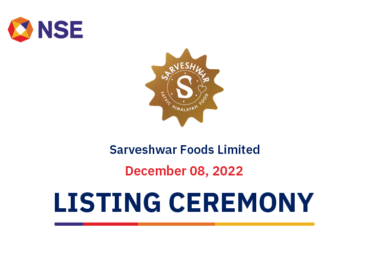 Listing Ceremony of Sarveshwar Foods Limited