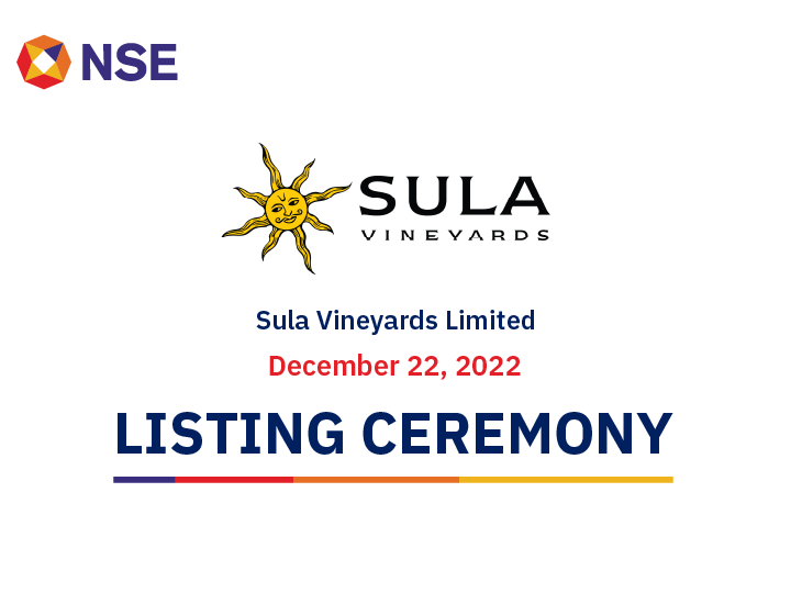 Listing Ceremony of Sula Vineyards Limited