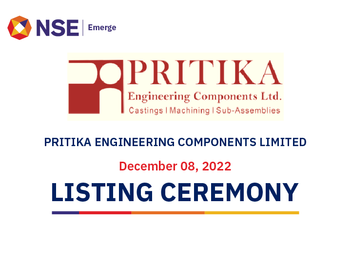 Listing Ceremony of Pritika Engineering Components Limited