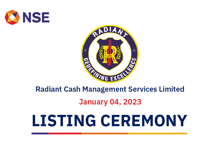 Listing ceremony of Radiant Cash Management Services Limited