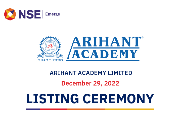 Listing ceremony of Arihant Academy Limited