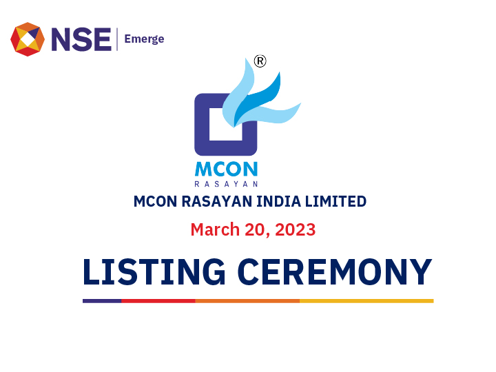 Listing Ceremony of MCON RASAYAN INDIA LIMITED