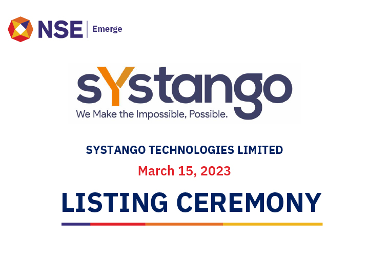 Listing Ceremony of Systango Technologies Limited