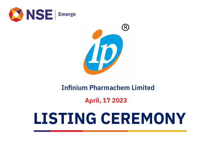 Listing Ceremony of Infinium Pharmachem Limited