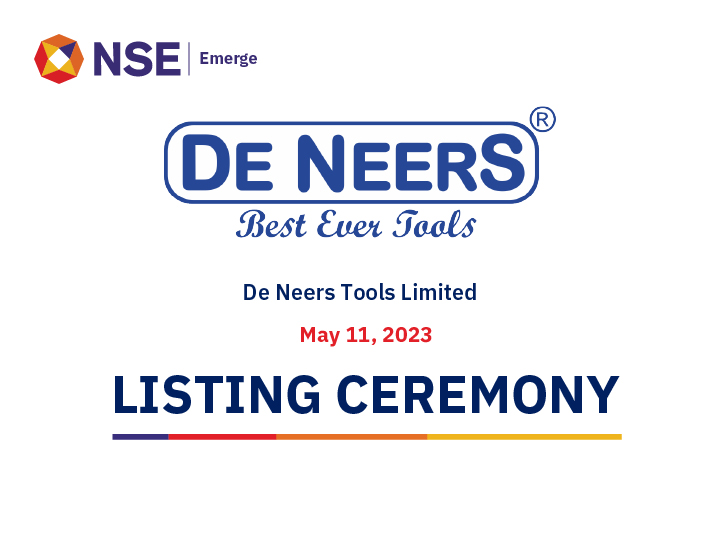 Listing Ceremony of DE Neers Tools Limited