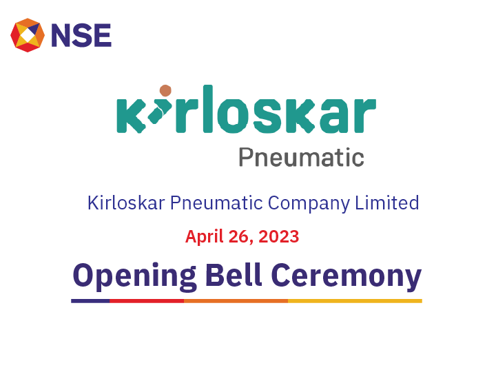 Listing ceremony of  Kirloskar Pneumatic Company Limited