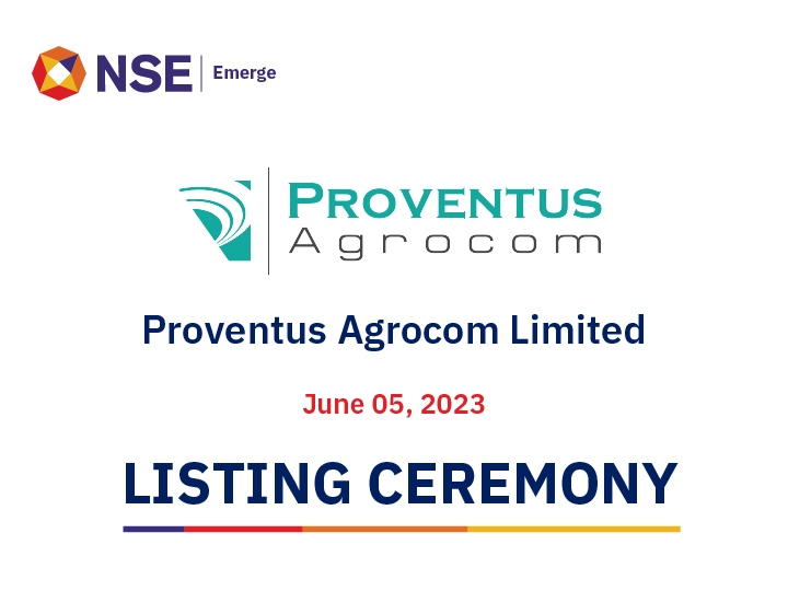 Listing Ceremony of Proventus Agrocom Limited