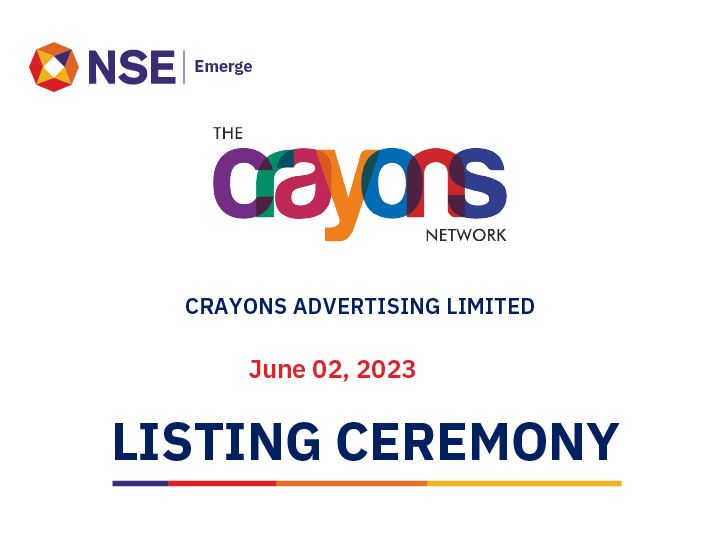 Listing ceremony of Crayons Advertising Limited