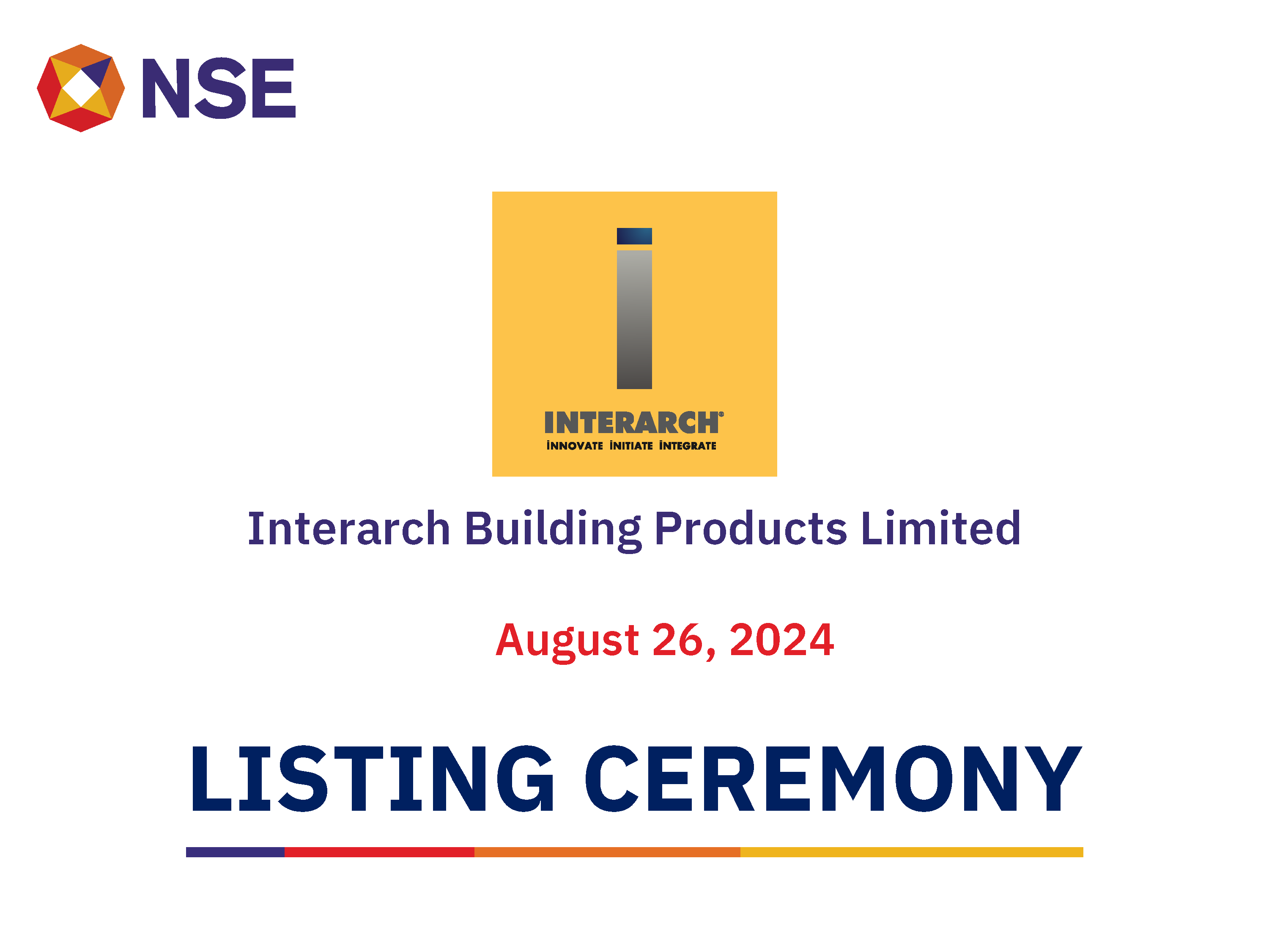 Listing Ceremony of Interarch Building Products Limited