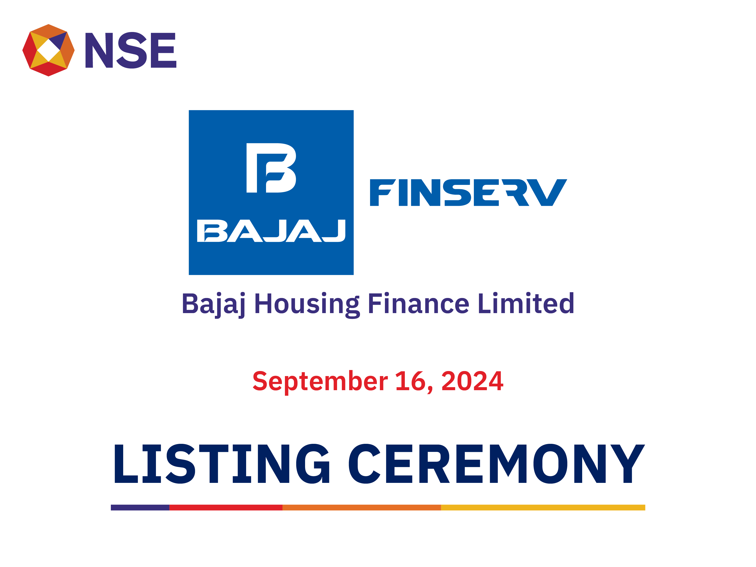 Listing ceremony of Bajaj Housing Finance Limited