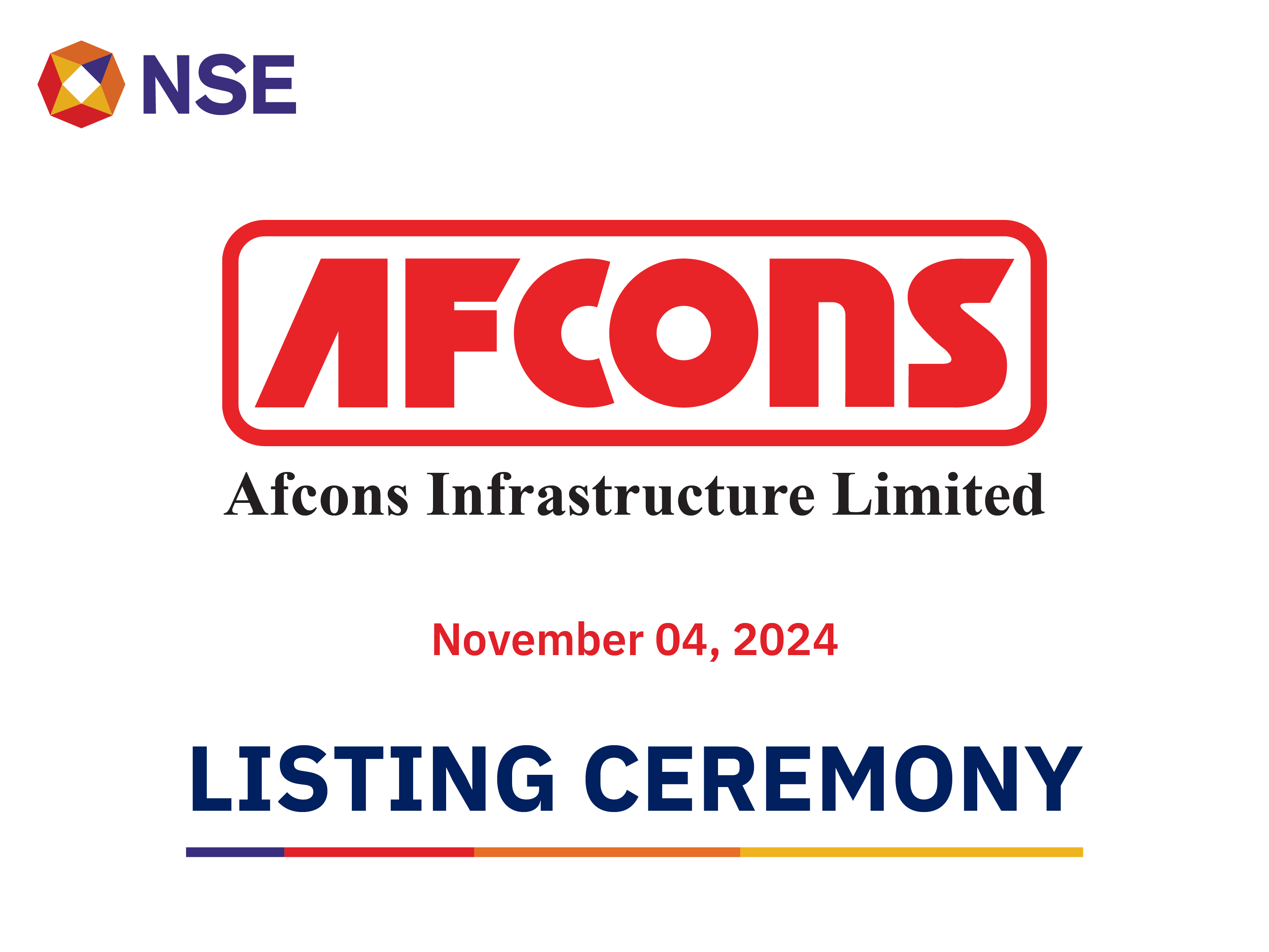 Listing Ceremony of Afcons Infrastructure Limited