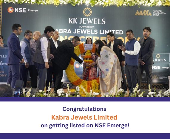 Congratulations Kabra Jewels Limited on getting listed on NSE Emerge!