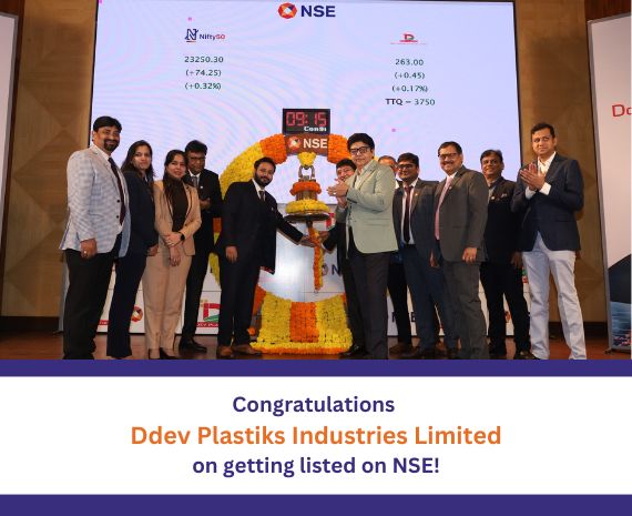 Congratulations to Ddev Plastiks Industries Limited on getting listed on NSE 